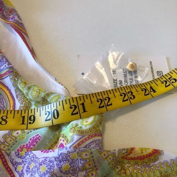 NEW Julia Jordan Pastel Paisley Soft Girl Chiffon Tiered Maxi Dress Sz 16 - Picture 13 of 16